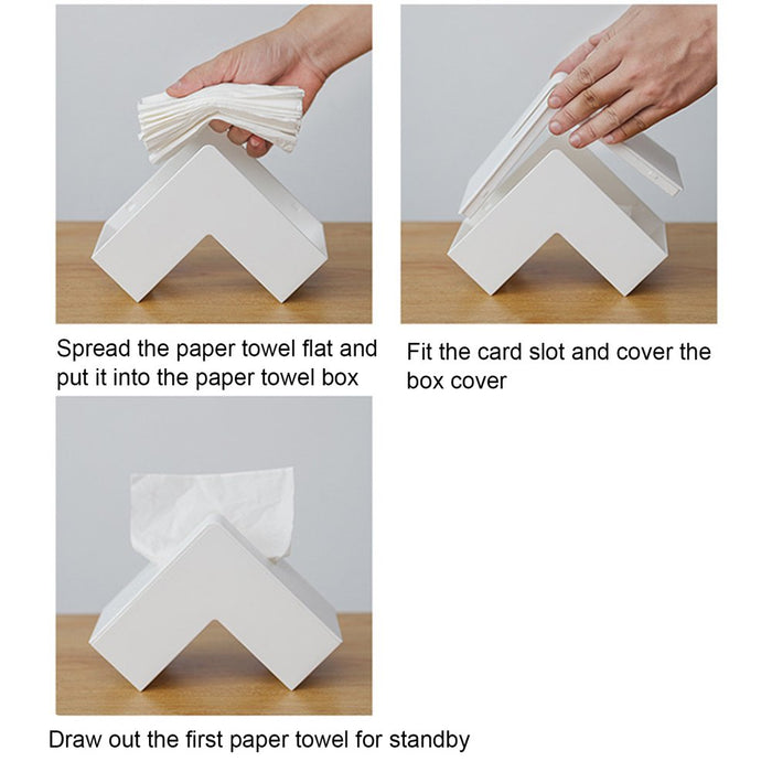 Cheers US Tissue Box Cover Square - Facial Cube Tissue Box Holder Case Dispenser for Bathroom Vanity Countertop, Bedroom Dresser, Office Desk or Night Stand Table