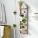 Artificial Hanging Plants with Plant Hanger, Small Fake Hanging Plants Potted Green Grass Eucalyptus Faux Greenery Topiary Shrubs for Home Office Bathroom Living Room Bedroom Aesthetic Decor, 2 Pack