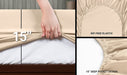 Queen Bed Sheets Set - 4 Piece Bedding - Brushed Microfiber - Shrinkage and Fade Resistant - Easy Care (Queen, Beige)