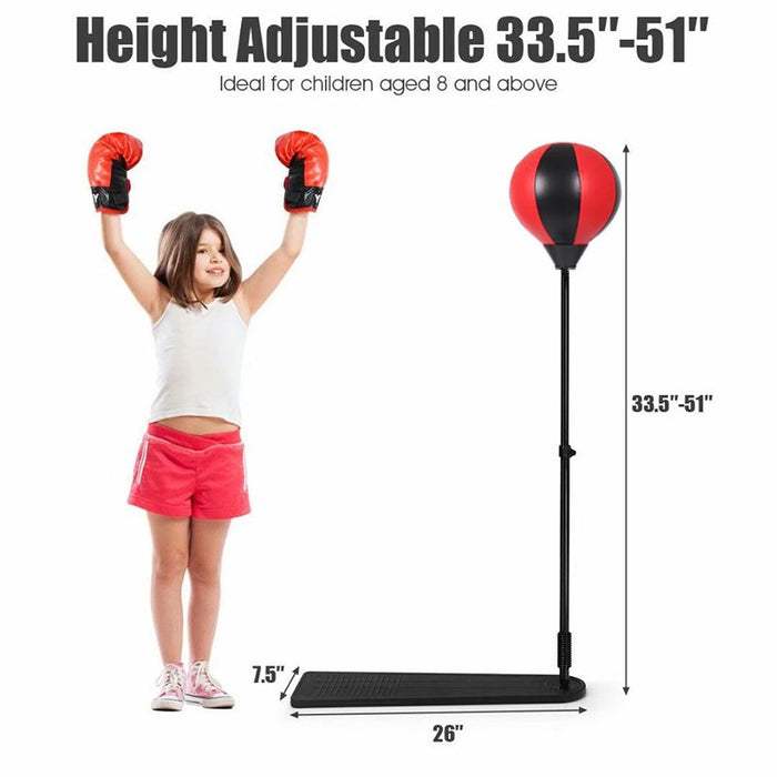 SKONYON Kids Punching Bag with Adjustable Stand and Boxing Gloves