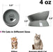 Raised Cat Food Bowl, Ceramic Elevated Cat Bowl, Title Angle Protect Cat'S Spine, anti Vomiting Cat Dish, Backflow Prevention, Grey