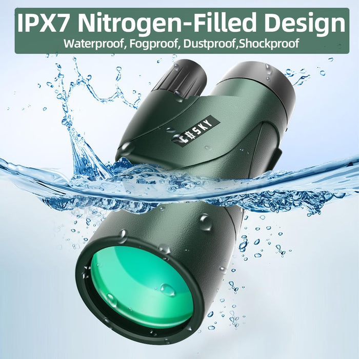 Piper Monocular Telescope, 12X55 HD Monocular for Adult with BAK4 Prism & FMC Lens, Lightweight Monocular with Smartphone Adapter Suitable for Bird Watching Hunting Wildlife Hiking Traveling