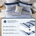 Quilt Queen Size 100% Cotton Queen Size Quilts Blue Beige White Bedspreads Plaid Quilts Lightweight Soft Breathable Bedding Sets for All Season, 3 Piece