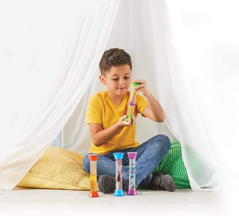 Sensory Fidget Tubes, Anxiety Relief Toy, Occupational Therapy Toys, Fidget Toys for Kids, Sensory Toys for Sensory Play, Play Therapy Toys, Calm down Corner, Toddler Must Haves (Set of 4)