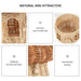1Pc Hand Woven Rattan Mushroom Shape Storage Basket Lovely Desktop Adornment
