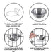 Set of 2 Stainless-Steel Dog Bowls - Cage, Kennel, and Crate Hanging Pet Bowls for Food and Water - 20Oz Each and Dishwasher Safe by PETMAKER
