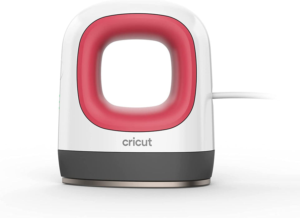 Cricut Easypress Mini Heat Press for Pressing Small Objects like Shoes, Stuffed Animals, Hats & More, 3 Heat Settings & Precision Tip, Ceramic-Coated Heat Plate, Compact & Lightweight, Raspberry