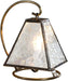 Small Lamp Tiffany Style Stained Glass Decorative Accent Night Light Table Top Mission Home Décor Bedroom, Bathroom, Nursery Clear J Devlin Lam 651