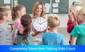 Telling Time Teaching Clock, Silent Non Ticking Analog Battery Operated Learning Clock for Kids, Perfect Room & Wall Decor for School Classrooms, Playrooms and Kids Bedrooms