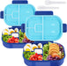 Bento Box Kit, 4 Compartments 1.3L Lunch Box Kids with Fork&Spoon, Leak-Proof Bento Box Adult Lunch Box, Lunch Box Containers for Adults Toddler, Microwaveable, Dishwasher & Freezer Safe