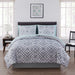 Mainstays Gray Geometric 6 Piece Bed in a Bag Comforter Set with Sheets, Twin