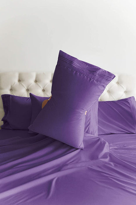 Extra Deep Pocket Sheets - 6 Piece Sheet Set - King Size Sheets Deep Pocket - Extra Deep Bed Sheets - Deep King Fitted Sheet Set - Super and Ultra Deep Sheets - for Deep Pockets Mattress - Fits Easily