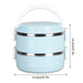 Stainless Steel Bento Box Lunch Box Container Thermal Stackable Lunch Box Compartment Portable Snack Box round Soup Container for Student Children Work, 2 Layer