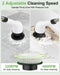 Electric Spin Scrubber, Cordless Cleaning Brush with 9 Replaceable Brush Heads, 1.5H Power Dual Speed, Shower Scrubber with Extension Handle for Bathroom Tub Tile Floor Car