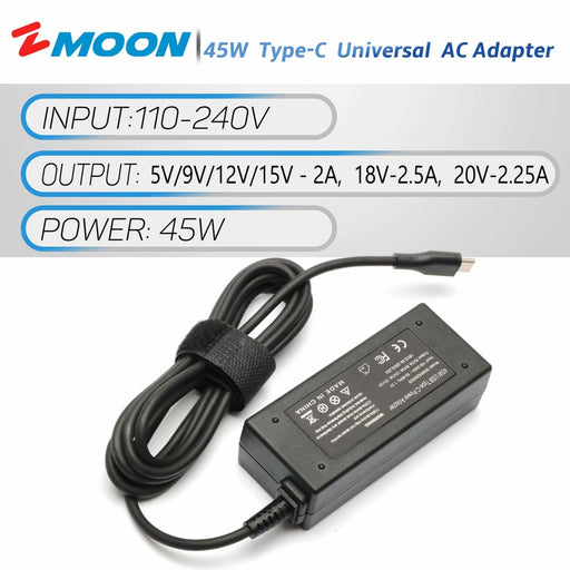 45W Type C USB AC Charger Fit for HP Chromebook X360 14 14A G5 11 11A G6 G7 EE Spectre Elite X2 14B-Ca0013Dx 14-Db0023Dx 14-Ca003Cl 918337-001 844205-850 828769-001 Laptop Power Adapter Supply Cord