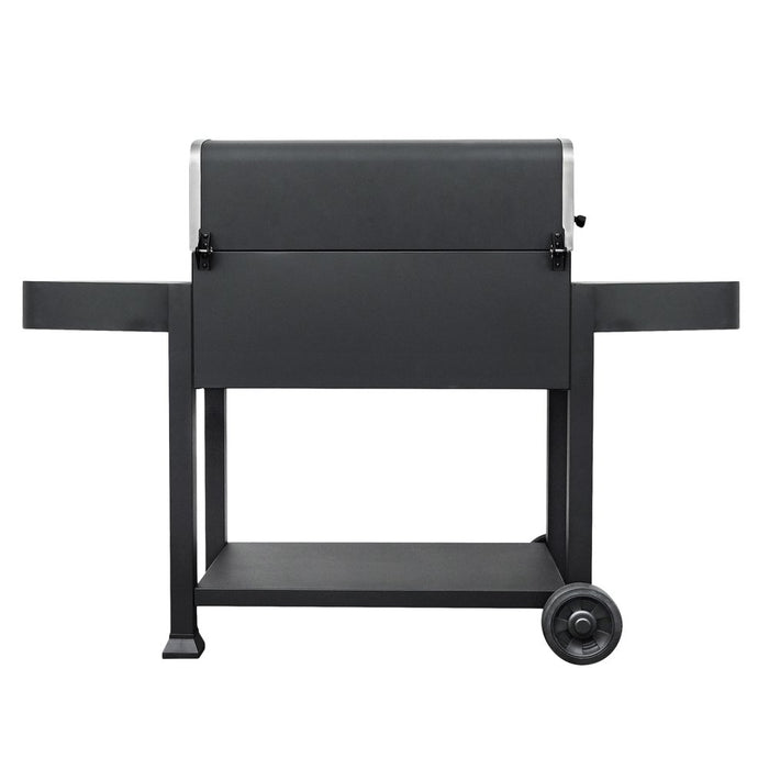 Kenmore 32-Inch Smart Charcoal Grill with Bluetooth Meat Thermometer, LCD Display, and Temperature Probes, Black/Stainless Steel