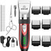Dog Clippers Low Noise, 2-Speed Quiet Dog Grooming Kit Rechargeable Cordless Pet Hair Clipper Trimmer Shaver for Small and Large Dogs Cats Animals (Gold)