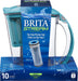 Large Water Filter Pitcher for Tap and Drinking Water with 1 Stream Filter, Lasts 2 Months, 10-Cup Capacity, BPA Free, Lake Blue