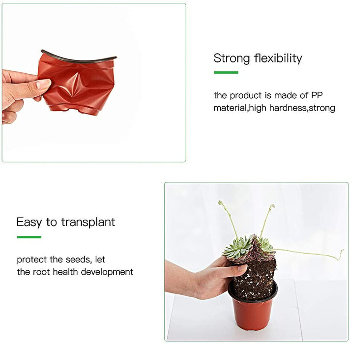 200-Pack 4 Inch Plastic Plant Nursery Pots Come with 200 Pcs Plant Labels, Seedling Flower Plant Container and Seed Starting Pots