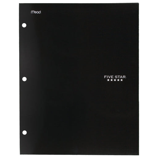 Five Star 4-Pocket Paper Folder, 12" X 9.5" , Black (33601)