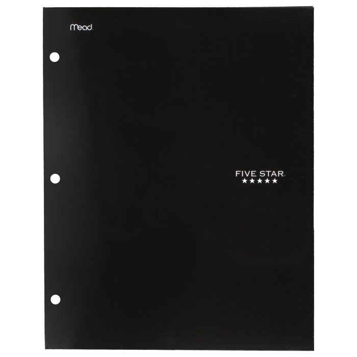 Five Star 4-Pocket Paper Folder, 12" X 9.5" , Black (33601)