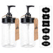Black Mason Jar Soap Dispenser - Rust Proof Plastic with Plastic Pint Jar - Two Pack!