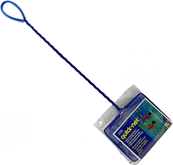 PENN-PLAX Quick-Net Aquarium Fish Nets – Durable, Strong, and Safe – Color May Vary (Blue or Green)