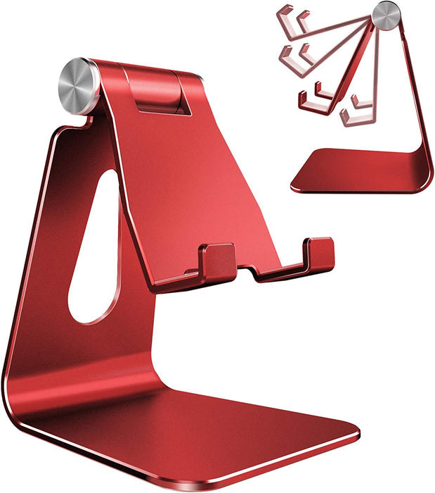 Adjustable Cell Phone Stand, Creadream Phone Stand, Cradle, Dock, Holder, Aluminum Desktop Stand Compatible with Phone Xs Max Xr 8 7 6 6S plus SE Charging, Accessories Desk,All Mobile Phones-Navy Blue