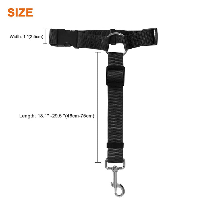 2Pcs Adjustable Dog Seat Belt Pet,  Dog Cat Car Seatbelt Safety Tether Adjustable Harness Belts Pet Leash - Heavy Duty Nylon Seatbelts - Universal Fit Cars Truck SUV