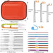 54 Pcs Crochet Needles Set, Crochet Hooks Kit with Storage Case, Ergonomic Knitting Needles Blunt Needles Stitch Marker DIY Hand Knitting Craft Art Tools for Beginners