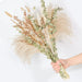 Natural Dried Flower Bouquet , Dried Pampas Grass Decor, 8 Varieties Flowers for Vase, Dried Floral Arrangements for Home Wedding Table Decor(Green)