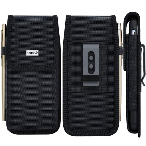 Iphone 6 6S 7 Holster Black Carrying Cell Phone Case Belt Clip and Loop Holster Pouch for Iphone 6 / 6S / 7 (Fits Iphone 6 / 6S / 7 with Otterbox Case / Lifeproof Case / Mophie Juice Pack Air)