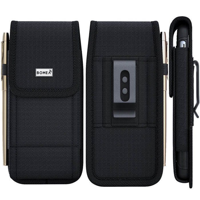 Iphone 6 6S 7 Holster Black Carrying Cell Phone Case Belt Clip and Loop Holster Pouch for Iphone 6 / 6S / 7 (Fits Iphone 6 / 6S / 7 with Otterbox Case / Lifeproof Case / Mophie Juice Pack Air)