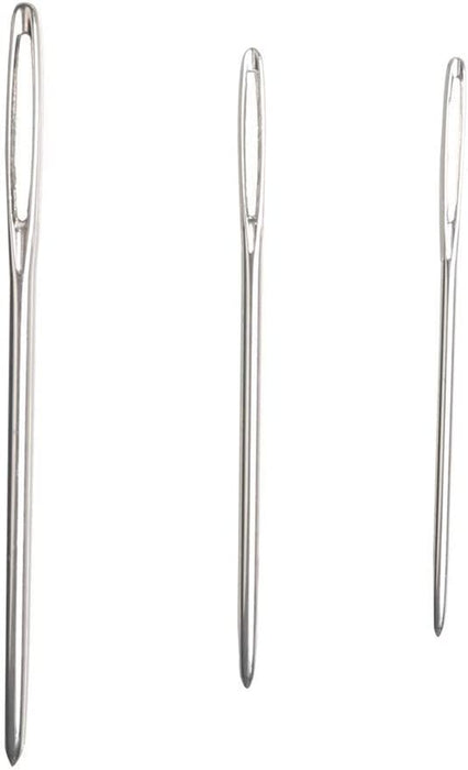 Large-Eye Blunt Needles, Stainless Steel Yarn Knitting Needles, Sewing Needles, Crafting Knitting Weaving Stringing Needles,Perfect for Finishing off Crochet Projects (9 Pieces)