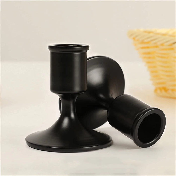 Black Candlestick Holders, 6 Pcs Metal Taper Candle Holders Candle Stick Candle Holder for Festive Table Decor Wedding Centerpiece Mantelpiece Home Decor Warmhousing Gift
