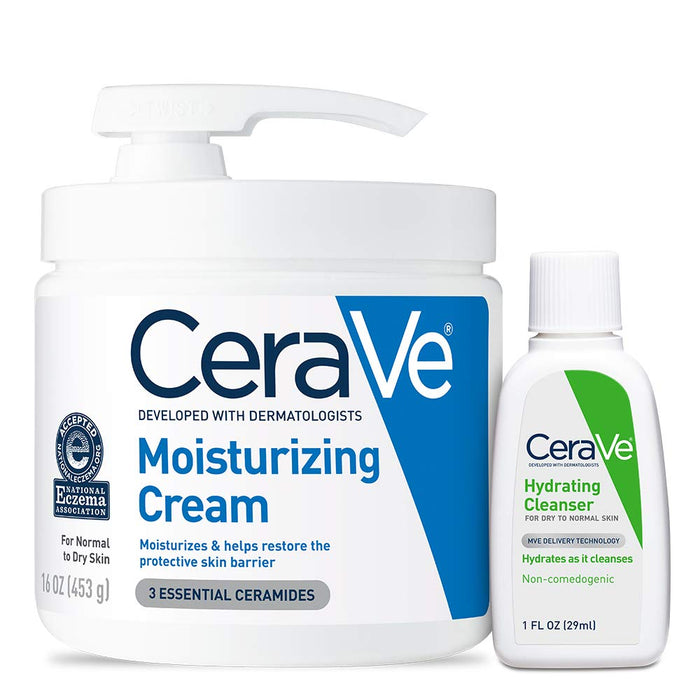 Cerave Moisturizing Cream | Body and Face Moisturizer for Dry Skin | Body Cream with Hyaluronic Acid and Ceramides | Normal | Fragrance Free | 19 Oz | Packages May Vary
