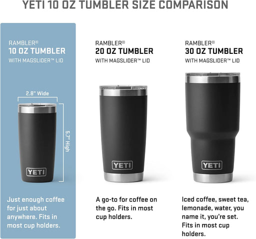 Rambler 10 Oz Tumbler, Stainless Steel, Vacuum Insulated with Magslider Lid, Nordic Purple