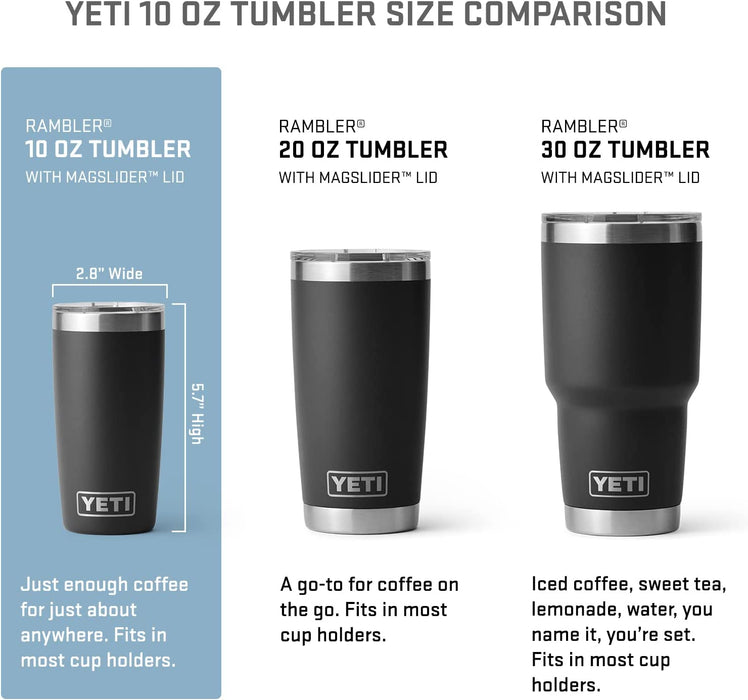 Rambler 10 Oz Tumbler, Stainless Steel, Vacuum Insulated with Magslider Lid, Nordic Purple