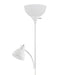 Mainstays 72" Combo Floor Lamp White Finish, White Plastic Shades
