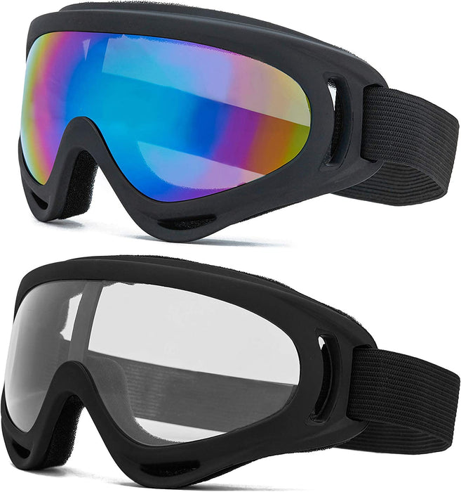 2 Pack Ski Goggles Snowboard Goggles for Men Women & Youth, Snow Goggle