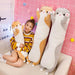 130Cm Cute Soft Long Cat Plush Toys Office Nap Stuffed Animal Pillow Home Comfort Cushion Christmas Gift Doll for Kids Girl