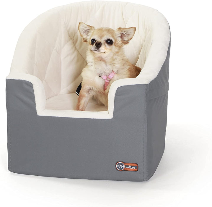 K&H Pet Product Bucket Booster Dog Car Seat, Elevated Pet Car Seat for Small Dogs & Cats Large Realtree Edge Camo