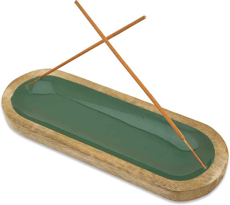 Wooden Brown Incense Holder -Incense Burner Holder –Ash Catcher - Incense Stick Holder - Meditation & Yoga - Great Gift for Any Occasion Size 11X4 Inch