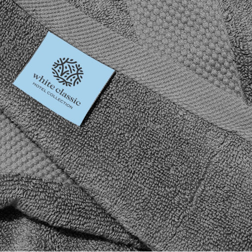 Luxury Grey Hand Towels - Soft Cotton Absorbent Hotel Towel 6-Pack