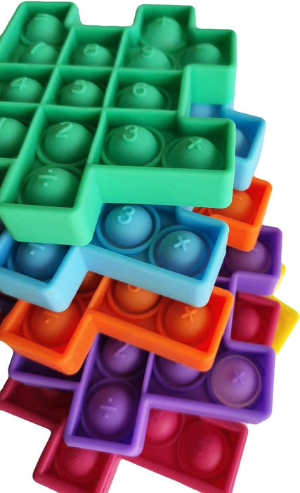 6PCS Combination Package Push Pop Bubble Fidget Toys, Squeeze Sensory Fidget Toys for Autism,Cube Silicone Toys for Kids and Adults to Stress Relief and Anti-Anxiety