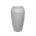 2.4 Gal Twirla Polypropylene Swing-Top Lid Bathroom Trash Can Garbage Can, Grey