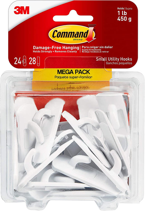 Command Medium Refill Adhesive Strips, Damage Free Hanging Wall Adhesive Strips for Medium Indoor Wall Hooks, No Tools Removable Adhesive Strips for Living Spaces, 36 White Command Strips