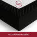 Queen Fitted Sheet - Deep Pocket Cooling Sheets up to 16 Inch - Hotel Luxury Bedding - Softest Sheets - Wrinkle, Fade, Stain Resistant - 1 Single Queen Fitted Sheet Only (Queen, Black)