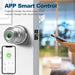 Smart Door Knob, Fingerprint Door Lock Smart Lock Biometric Door Lock Fingerprint Door Knob with App Control, Great for Bedrooms,Cloakroom,Apartments Offices,Hotels, Satin Nickel