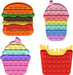 Fidget Toys Push It Toy for Adult and Children, Push Bubble Stress Toy for Autism, Sensory Popper Game Toy for Kids Boys Girls, Hamburger, Fries, Ice Cream & Soda Shapes…